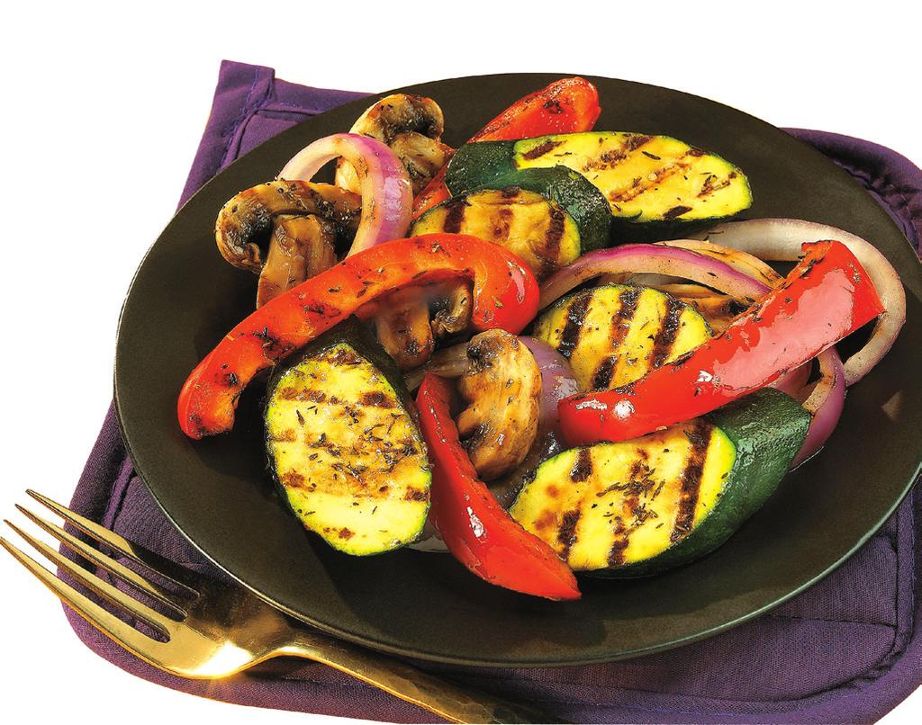 Herb Grilled Vegetables 1 10 minutes 1/2 cup Swanson Chicken Broth (Regular, Natural Goodness or Certified Organic) 1/2 tsp. dried thyme leaves, crushed 1/8 tsp.