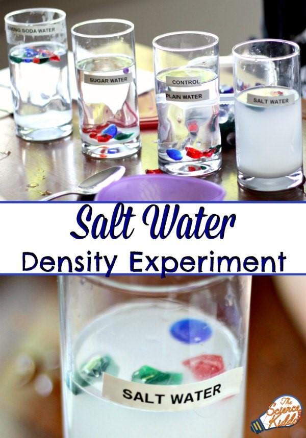 Open Very Carefully - Salt Water Experiment SCN1-16a This is another salt water experiment looking at the density of salt versus fresh water. Let s find out about solids dissolving in water!