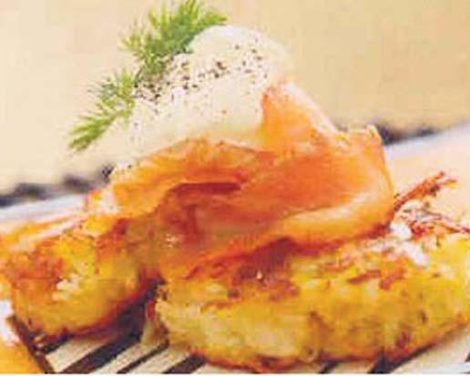 Potato Roesti Serves: 4-6 Preparation Time: Cooking Time: 5 medium potatoes, peeled, parboiled and cooled McCormick Produce Partners Italian Herb Potatoes 1 egg 50g soft butter 2 tbsp oil 1.