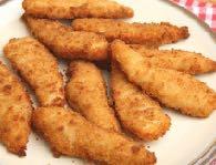 Chicken Tenders Yields 4 servings Total Time 35 minutes 6-7 chicken tenderloins (about 1 pound) 1/4 cup coconut flour 2 tablespoons grated Parmesan 1/2 teaspoon kosher or natural sea salt 1/2