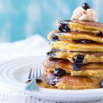 Blueberry Protein Pancakes Yields 1 serving 1 large eggs 1 large egg white 1/2 tbsp organic honey 1 tsp freshly squeezed lemon juice 1/2 tsp vanilla extract 2 Tbs coconut flour 4 Tbs Great Lakes