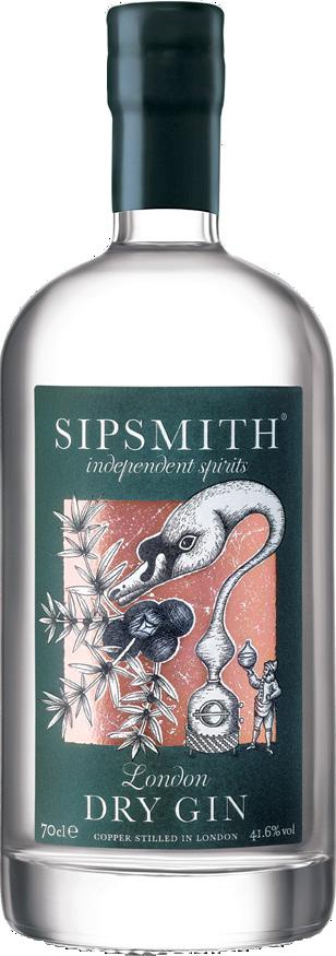 SIPSMITH LONDON DRY GIN 41.6% VOL The quintessential expression of a classic, traditional London Dry Gin.