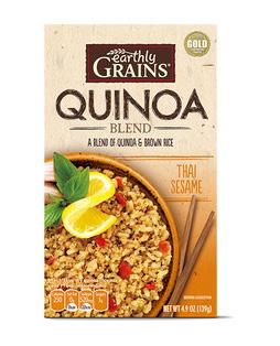 North America New Product Introductions: 2013-2018 EARTHLY GRAINS COCONUT, CHILI, QUINOA BLEND: A side dish featuring a quinoa blend with brown rice with coconut, chili, and lemongrass. USA.