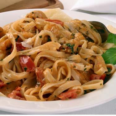 Chicken and Pasta Pomodoro This light tomato sauce is flavored with fresh garden tomatoes, garlic and wine for a true Italian taste. It may just become your favorite pasta sauce.