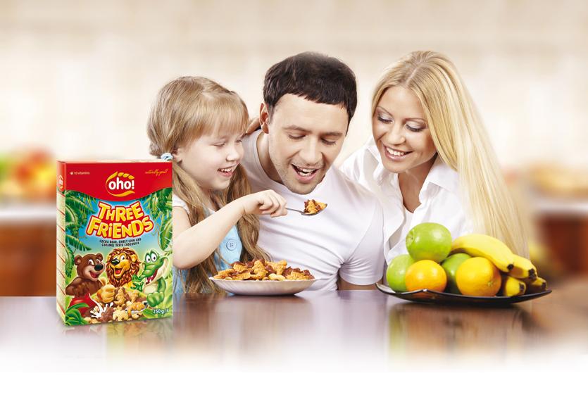 Best selling breakfast cereal THREE FRIENDS Cereal mix: