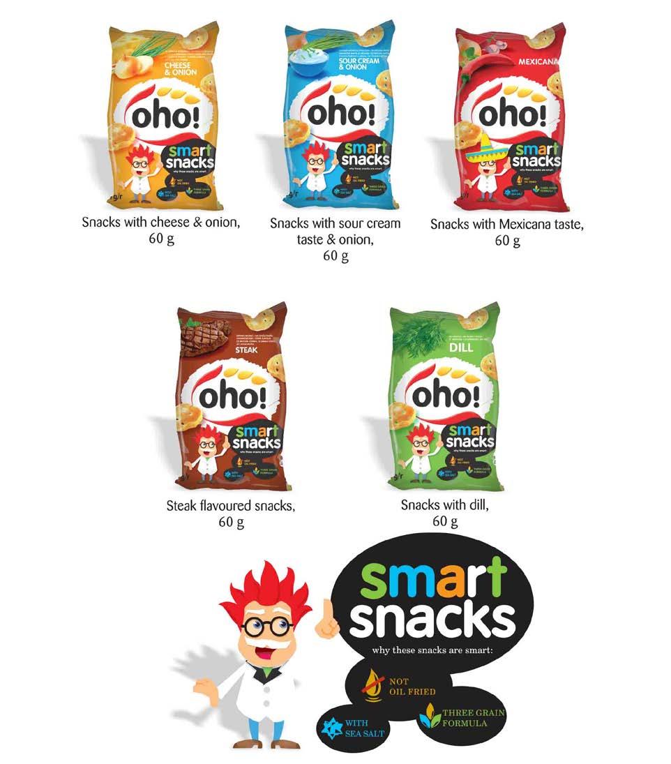 Extruded Snacks that contain 26-30% of fat Weight Shelf-life 60 g 6