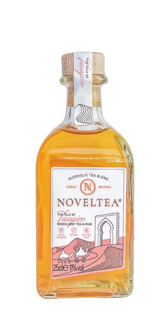 NOVELTEA blends together Oolong tea, red rose petals, papaya and mango flakes into a floral mix enriched with Scotch Whisky.