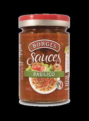 AVAILABLE IN FLAVOURS Borges Sauces are the specialty sauces made in Italy. These sauces are made of High Quality Ingredients, 100% Italian Tomatoes & Extra Virgin Olive Oil.