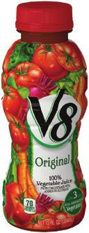 Preservatives 100% Vegetable Juice No Added Sugar Blends Lower Sugar (75% Juice) 1.