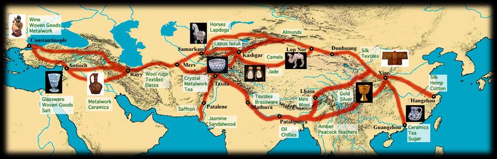 Economics A Driving Force Trade occurred along the Silk Road, a long series of overland routes of India and China to the Middle East and eventually Europe and Africa.
