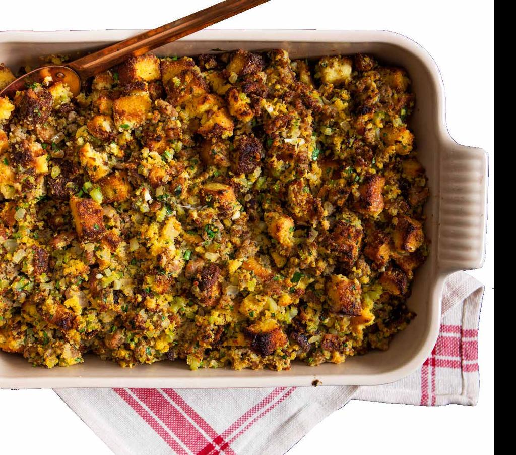Sausage and cornbread stuffing. Try corn bread stuffing at your next holiday meal. It s sure to become a family favorite.