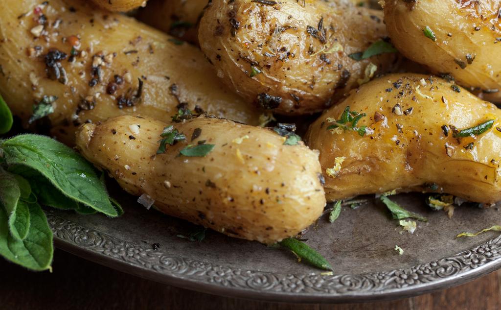 Parmesan Herb Crusted Potatoes Serves: 6. Prep time: 10 minutes active; 40 minutes total.