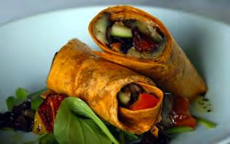Vegetable Wraps Serves: 8 Serving Size: 1 wrap 1 (10 ounce) package frozen corn kernels* 1 (16 oz) can beans* (pinto, black, red) drained and rinsed 4 medium carrots*, grated (~2 cups) 1 medium