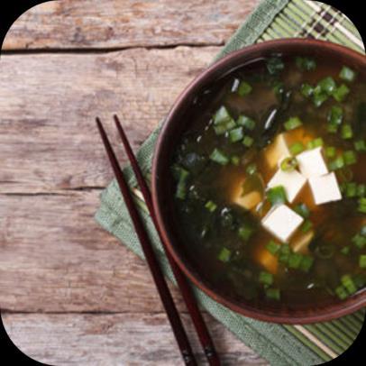 Miso Soup with Vegetables 3 tablespoons miso paste 1 ½ tablespoons unseasoned rice wine vinegar 1 large garlic clove, peeled 1 ½-inch fresh ginger piece, peeled ½