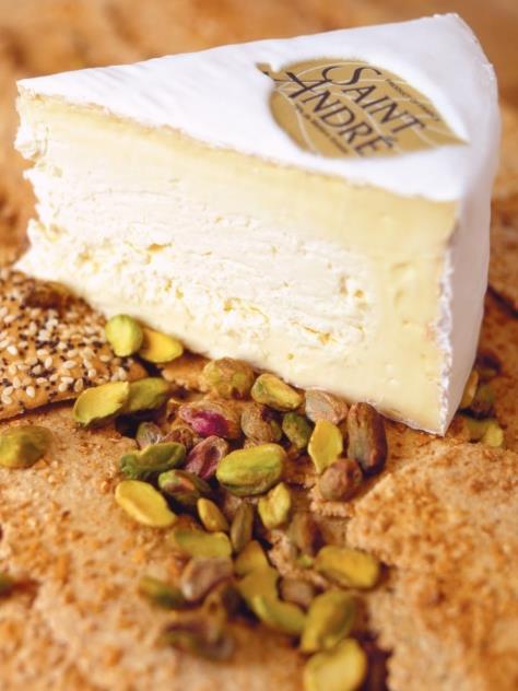 It s unique cake-like shape, pristine downy rind and a center that is as rich as pure butter makes this triple cream