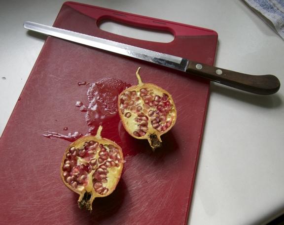 When I sliced one open, the many seeds inside are visible.