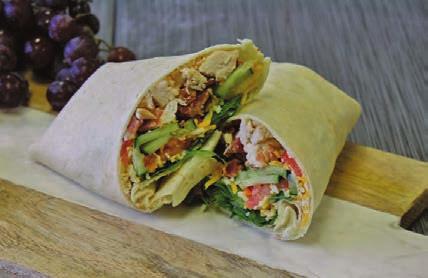 Wraps & Soups Your tortilla comes with: Fresh sliced fruit or a crisp veggie cup Pasta salad A brownie for dessert Condiments, napkin and utensils ANY WRAP $ 11.