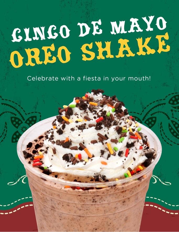 MAY Cinco de Mayo OREO Shake Promotion Idea: Celebrate with a fiesta in your mouth!