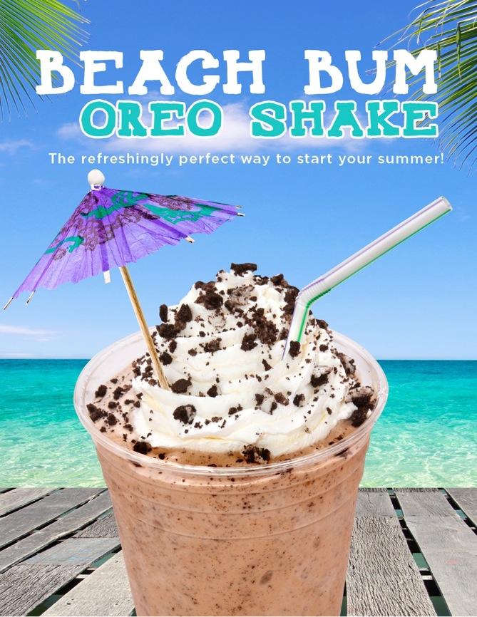 JUNE Beach Bum OREO Shake Promotion Idea: The refreshingly perfect way to start your summer!