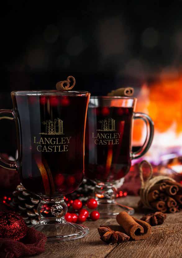 WELCOME The festive period is always a special time at Langley. It really is a fairytale setting with the snow falling outside and a huge drawing room with a roaring log fire to keep you warm inside.