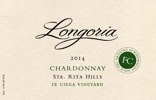 R i c k s Winemaker Notes 2014 Chardonnay Sta. Rita Hills - Cuvée Diana 2014 Chardonnay Sta.