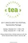 2017 VANCOUVER TEA FESTIVAL Sponsorship Package