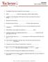 TUSCANY Class 2 Packet: Worksheet