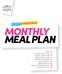 MONTHLY MEAL PLAN COACH CHRISTMAS
