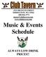 Music & Events Schedule