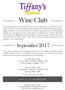 Wine Club. September 2017