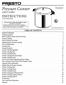 Pressure Canner INSTRUCTIONS. and Cooker AND RECIPES TABLE OF CONTENTS