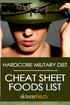 Foods Cheat Sheet For the Hardcore Military Diet