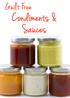 CONDIMENTS & SAUCES TABLE OF CONTENT