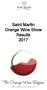 Saint Martin Orange Wine Show Results 2017
