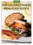 500-CALORIE DINNERS MEAL PLAN: WEEK 4