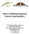 Sahm s Wedding & Special Events Catering Menu
