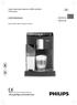 HD8828 HD8834 USER MANUAL.  Super automatic espresso coffee machine 3100 series. Read carefully before using the machine.
