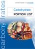 University Hospitals of Leicester. NHS Trust. Carbohydrate PORTION LIST. DAFNE Project