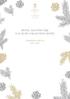 HOTEL ALFONSO XIII, A LUXURY COLLECTION HOTEL CHRISTMAS MENUS 2017/2018