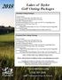 Lakes of Taylor Golf Outing Packages