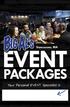 EVENT PACKAGES. Vancouver, WA. Your Personal EVENT Specialist is