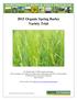 2015 Organic Spring Barley Variety Trial
