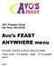 Avo s FEAST ANYWHERE menu