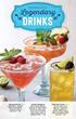 DRINKS. Legendary PAPPASITO S. Arette Blanco, Mathilde Peche peach liqueur, fresh lime juice & raspberries 9.95