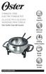 STAINLESS STEEL ELECTRIC FONDUE POT