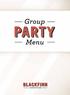 About Our Group Party Menu