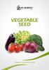 VEGETABLE SEED. Research & Italian Passion