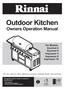 Outdoor Kitchen. Owners Operation Manual. For Models: Gourmet 4 Gourmet 5 Impressor 5 Impressor 8 Impressor 10