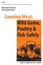 Wild Game, Poultry & Fish Safely