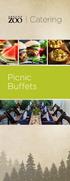 Picnic Buffets. Catering